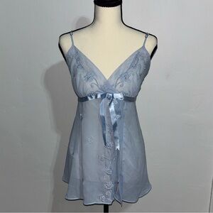 Baby Blue Embroidered Slip